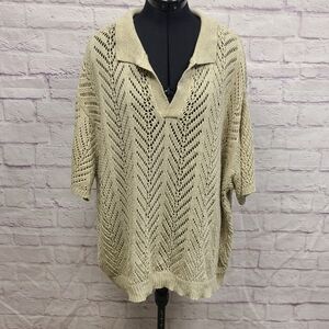 Boohoo Women's V-Neck Sweater in Cream
